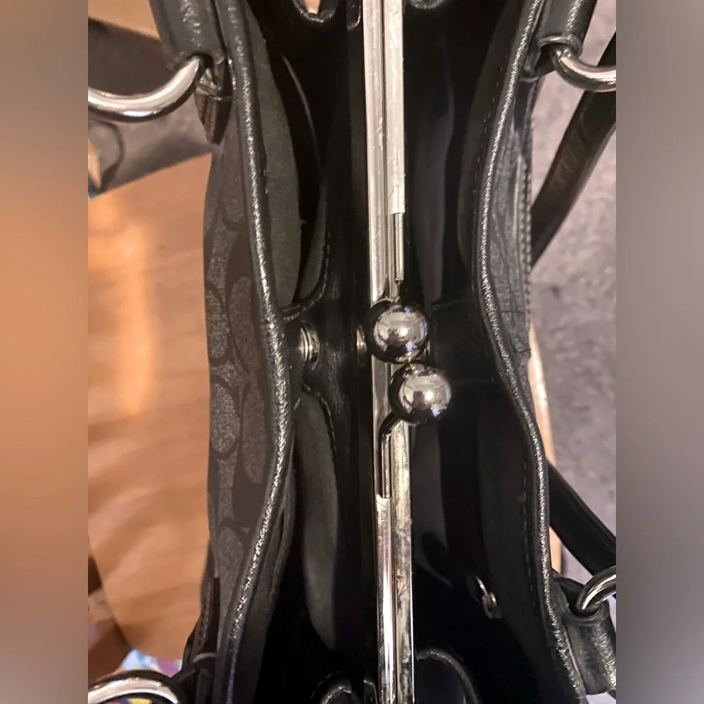 Coach Heritage Payton Signature Black Tote Bag